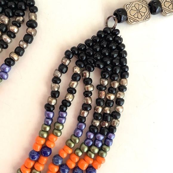 Beaded multi strand tribal necklace - Picture 4 of 4